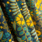 Algodón Estampado Flores Lily Azul - Ribes y Casals