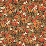 Algodón Estampado Flores Lily Negro - Ribes y Casals