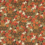 Algodón Estampado Flores Lily Negro - Ribes y Casals