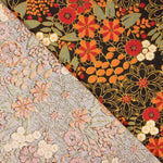 Algodón Estampado Flores Lily Negro - Ribes y Casals