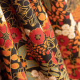 Algodón Estampado Flores Lily Negro - Ribes y Casals