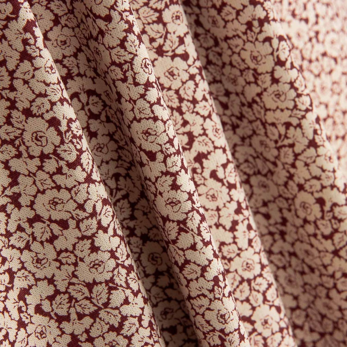 Popelín Estampado Florette Grana - Ribes y Casals