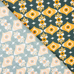 Popelín Estampado Geo Ocre - Ribes y Casals