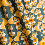 Popelín Estampado Geo Ocre - Ribes y Casals