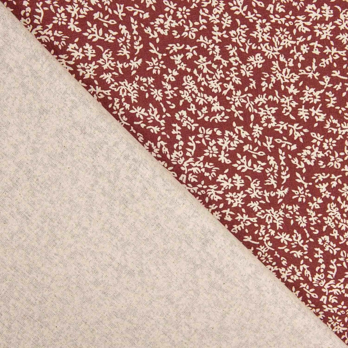 Popelín Estampado Rouse Grana - Ribes y Casals