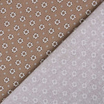 Popelín Flor Retro Beige - Ribes y Casals
