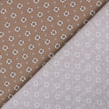 Popelín Flor Retro Beige - Ribes y Casals