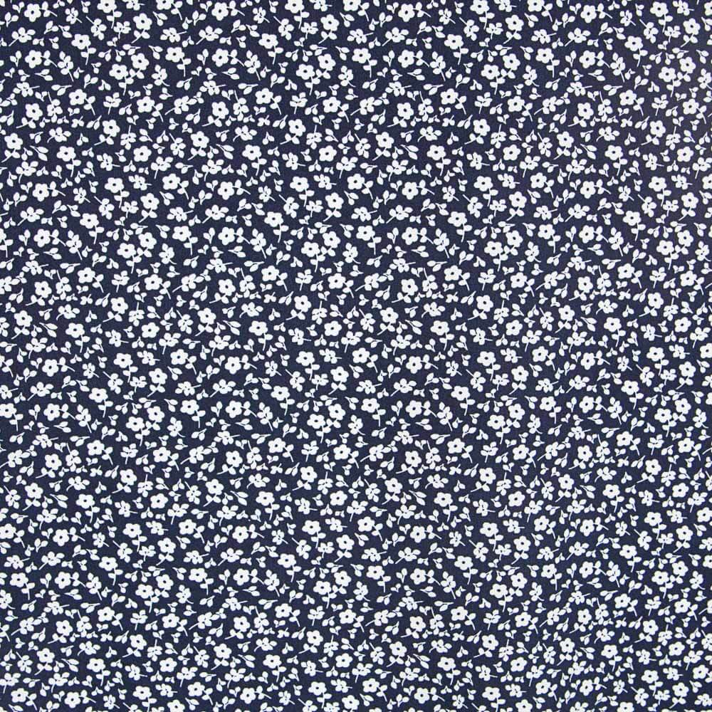 Popelín Florecitas Azul Noche - Ribes y Casals