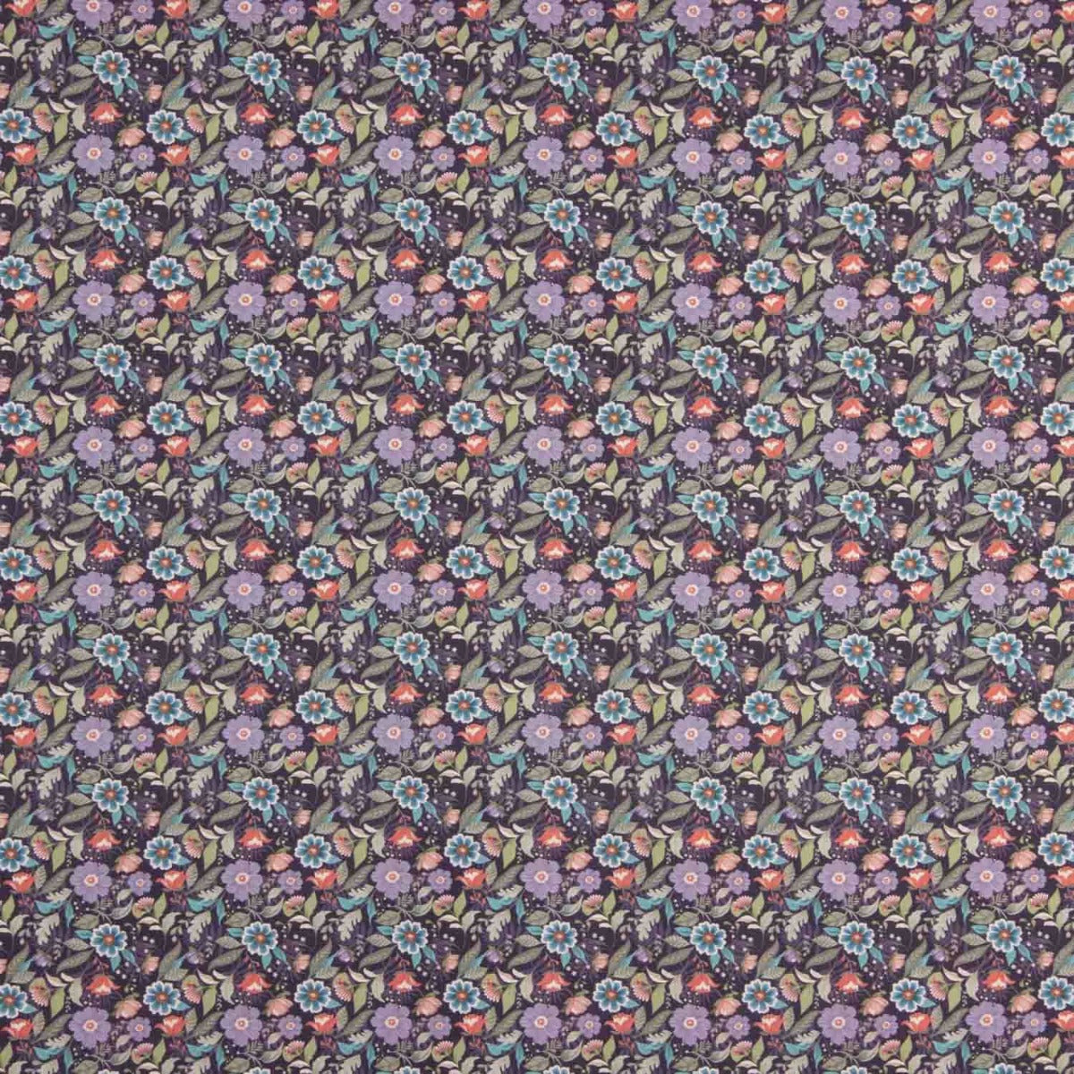 Popelín Flores Botánicas Violeta - Ribes y Casals