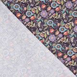 Popelín Flores Botánicas Violeta - Ribes y Casals