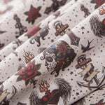 Popelín Gothic Tattoo - Ribes y Casals