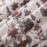 Popelín Gothic Tattoo - Ribes y Casals