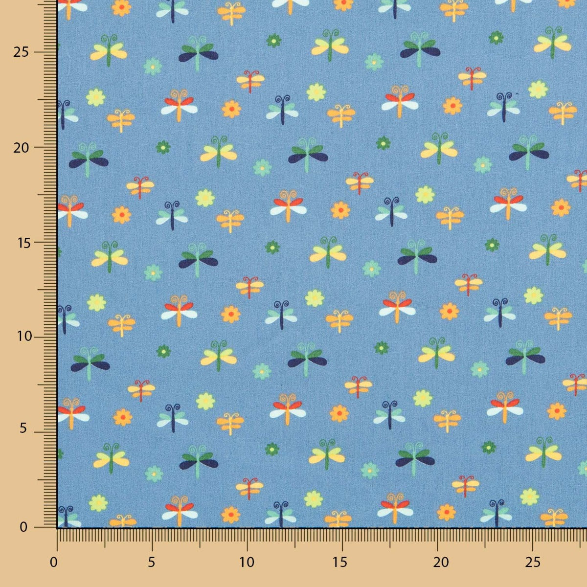 Popelín Insectos Azul - Ribes y Casals