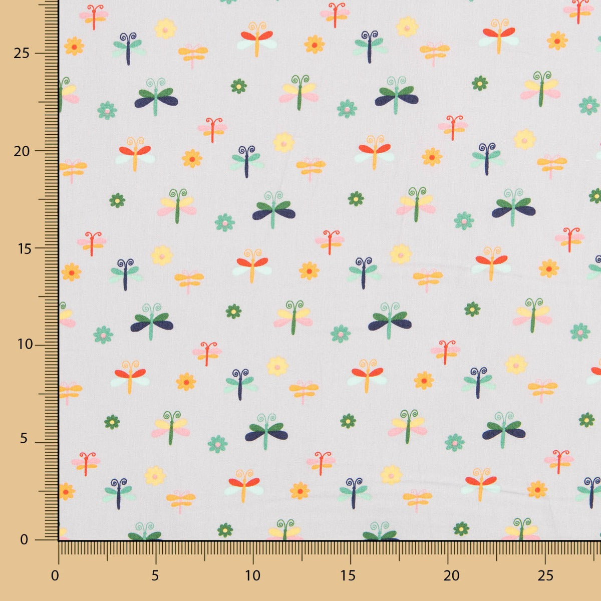 Popelín Insectos Gris - Ribes y Casals