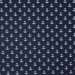 Popelín Algodón Anclas Marino - Ribes y Casals
