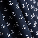 Popelín Algodón Anclas Marino - Ribes y Casals