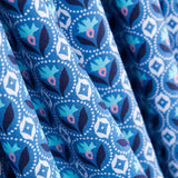 Popelín Medallas Flor Azul - Ribes y Casals