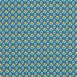 Popelín Medallas Flor Turquesa - Ribes y Casals