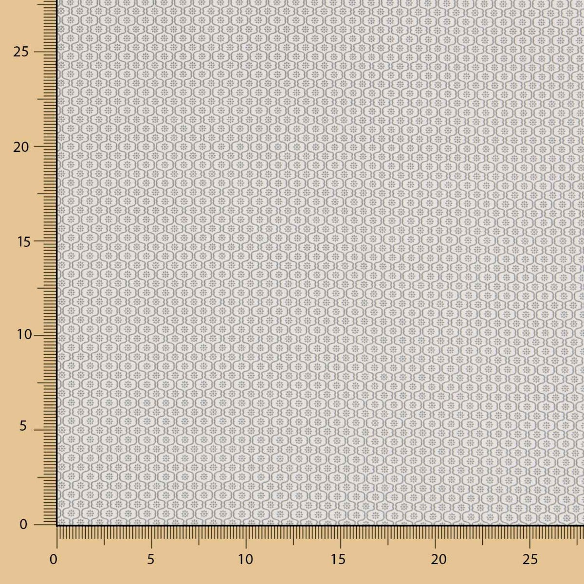 Popelín Mini Geo Beige - Ribes y Casals