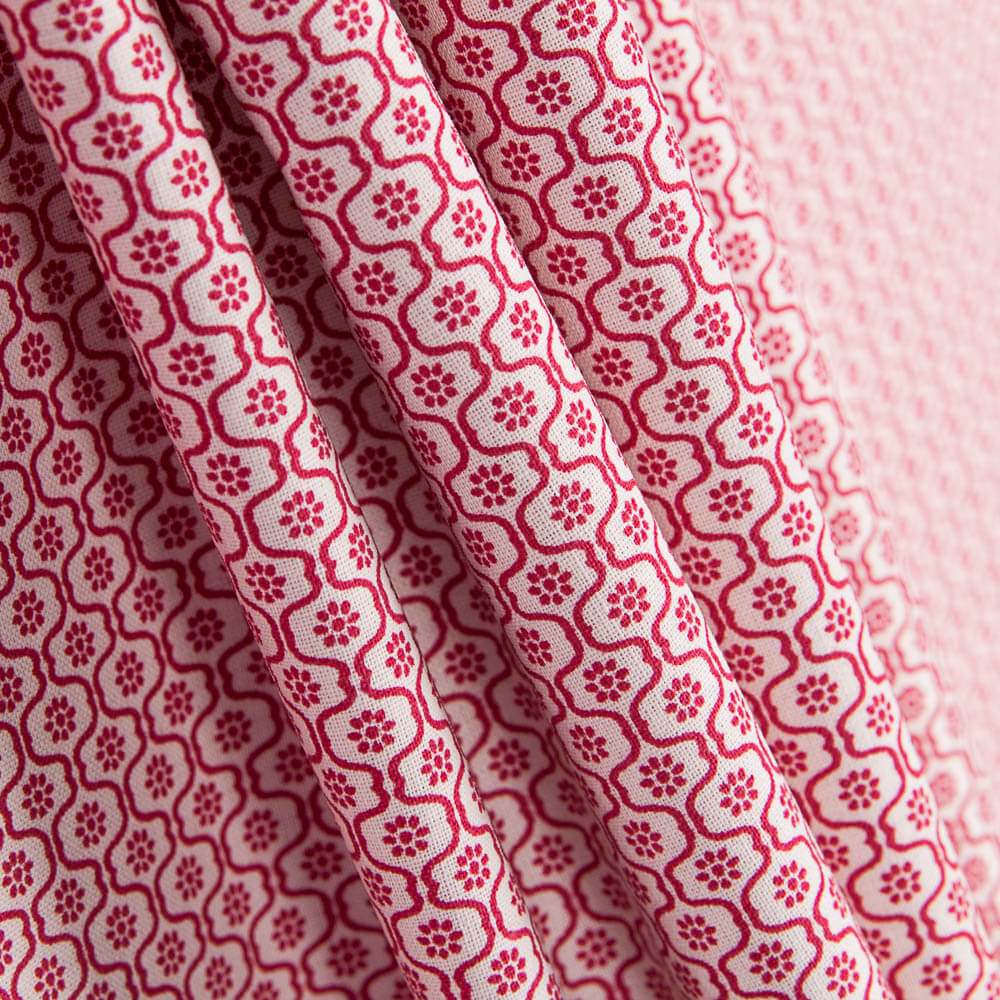 Popelín Mini Geo Rojo - Ribes y Casals