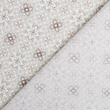 Popelín Mosaico Floral Gris - Ribes y Casals