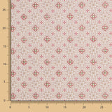 Popelín Mosaico Floral Rojo - Ribes y Casals