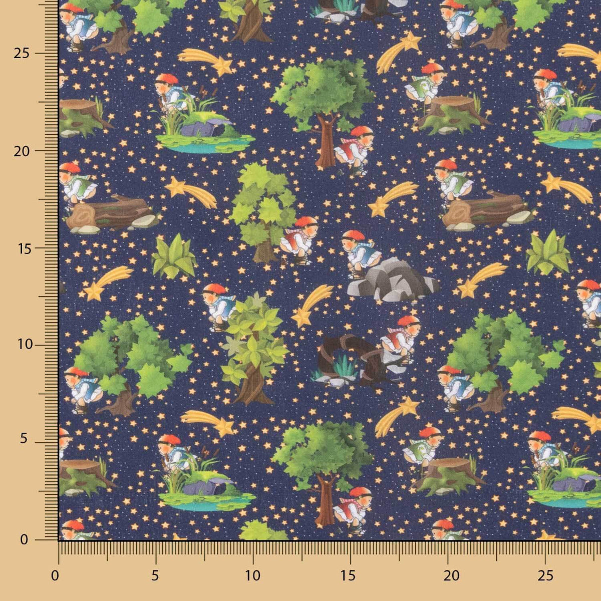 Popelín Navidad Caganer Noche - Ribes y Casals