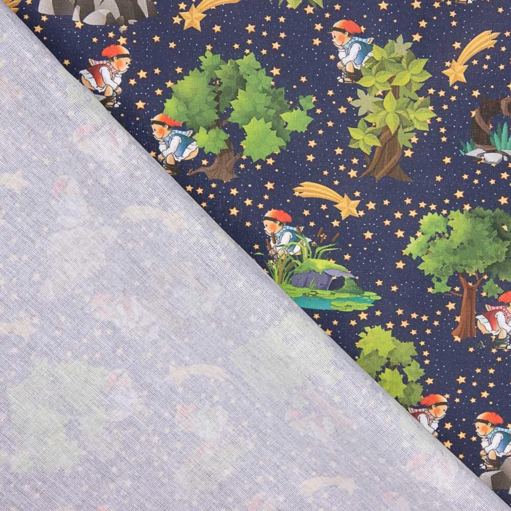 Popelín Navidad Caganer Noche - Ribes y Casals