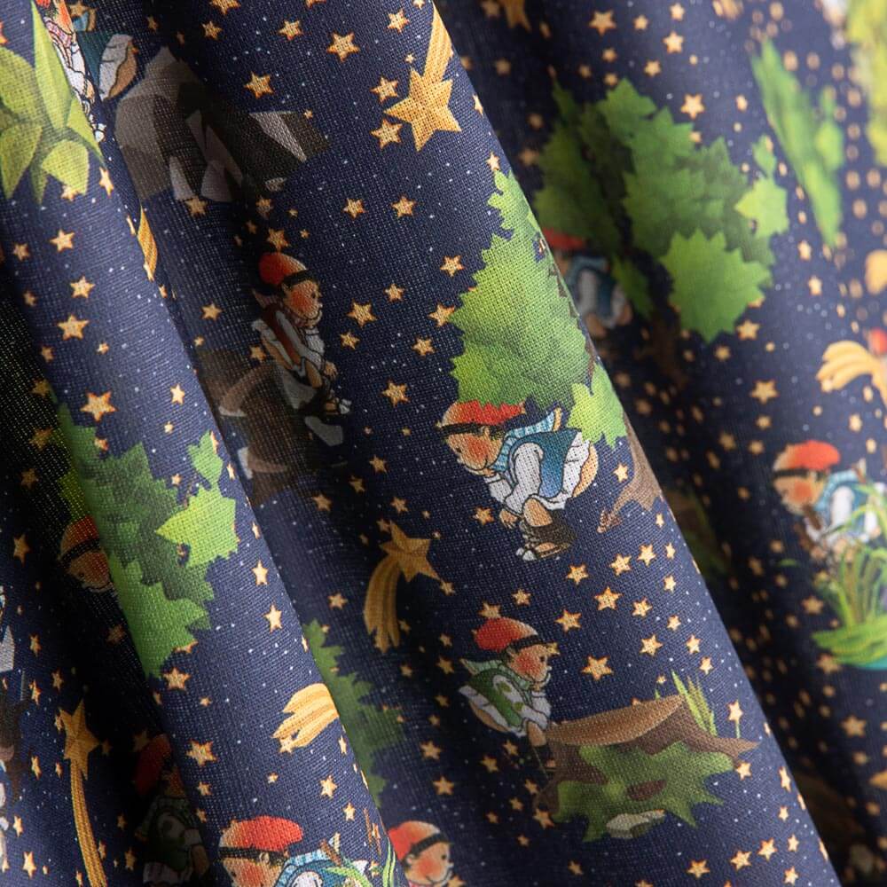 Popelín Navidad Caganer Noche - Ribes y Casals