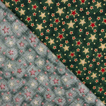 Popelín Navidad Estrellada Verde - Ribes y Casals