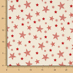Popelín Navidad Estrellas Crudo - Ribes y Casals