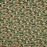 Popelín Navidad Floral Verde - Ribes y Casals