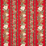 Popelín Navidad Guirnalda Rojo - Ribes y Casals