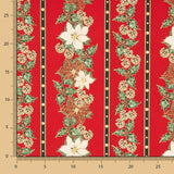 Popelín Navidad Guirnalda Rojo - Ribes y Casals