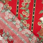 Popelín Navidad Guirnalda Rojo - Ribes y Casals