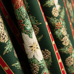 Popelín Navidad Guirnalda Verde - Ribes y Casals