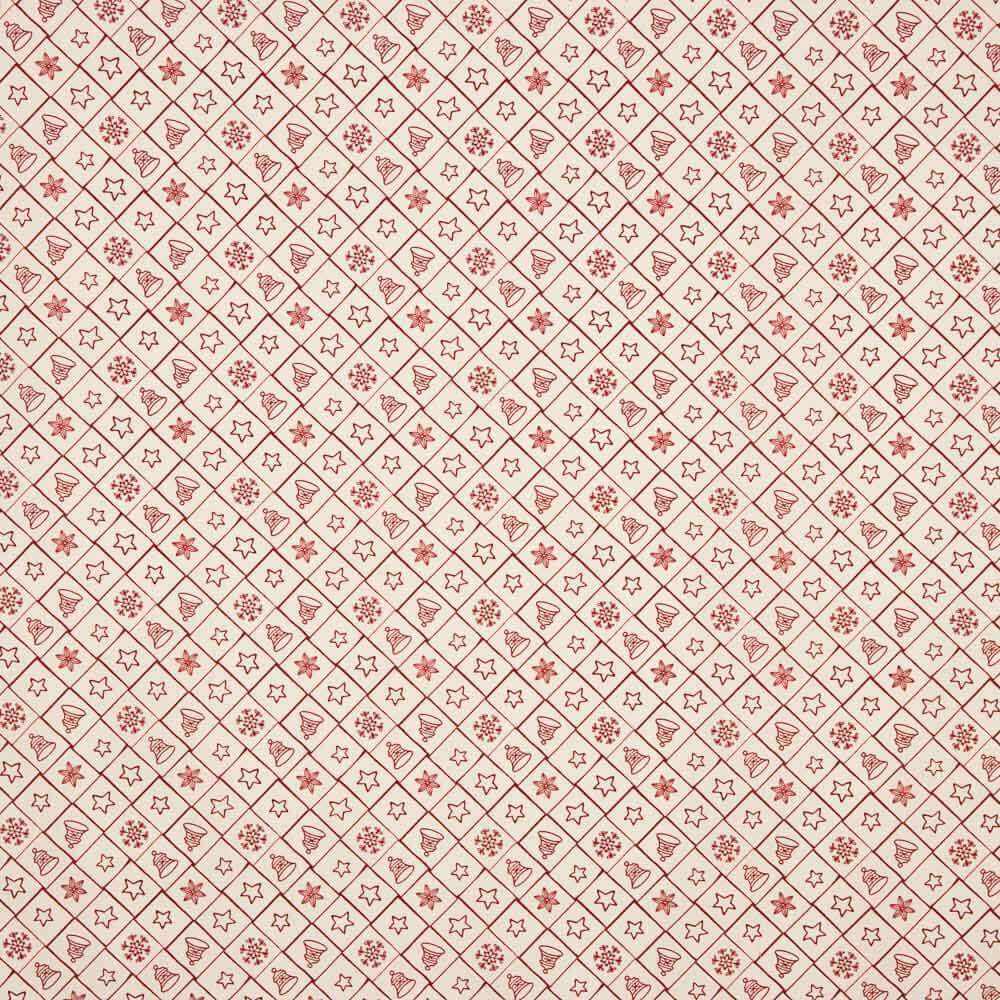 Popelín Navidad Iconos Crudo - Ribes y Casals