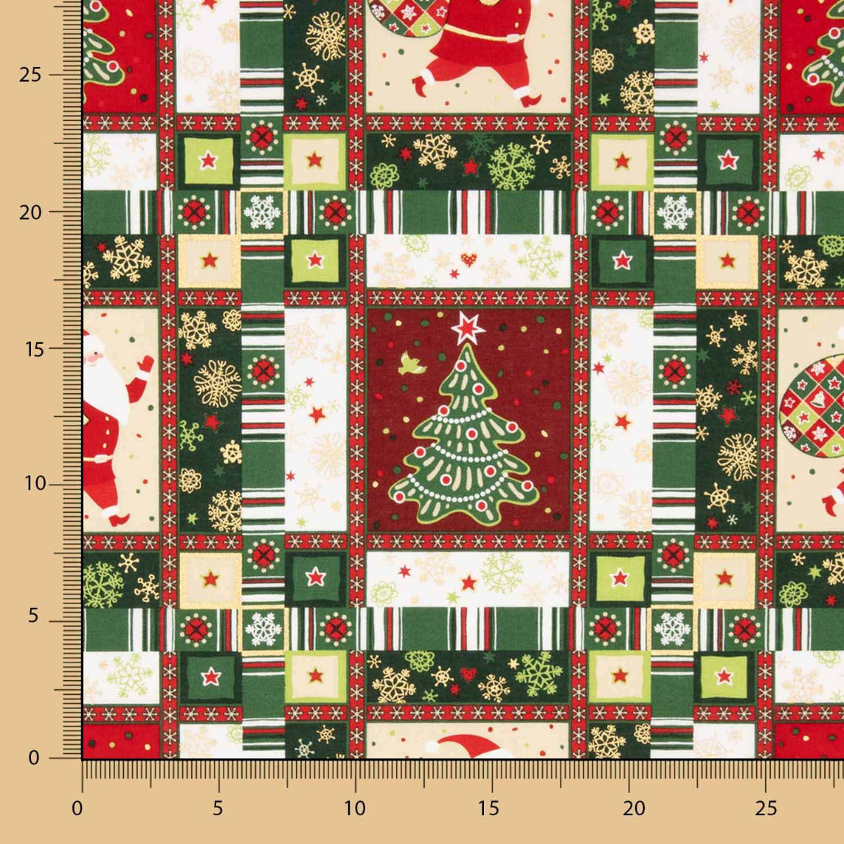 Popelín Navidad Mosaico - Ribes y Casals