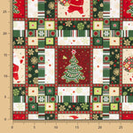 Popelín Navidad Mosaico - Ribes y Casals