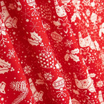 Popelín Navidad Motivos Rojos - Ribes y Casals