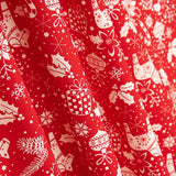 Popelín Navidad Motivos Rojos - Ribes y Casals