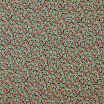 Popelín Navidad Poinsettias Azul - Ribes y Casals