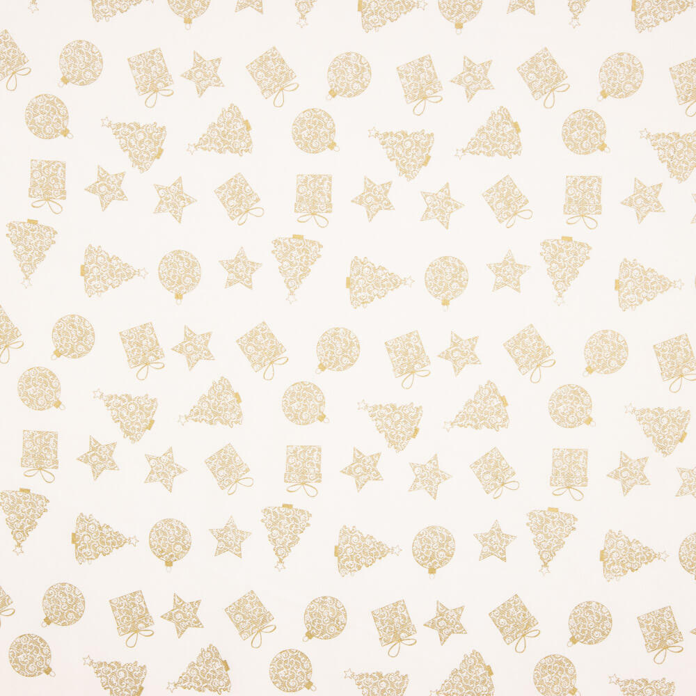 Popelín Navidad Regalos Crudo - Ribes y Casals