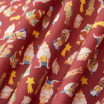 Popelín Navidad Reyes Magos Rojo - Ribes y Casals