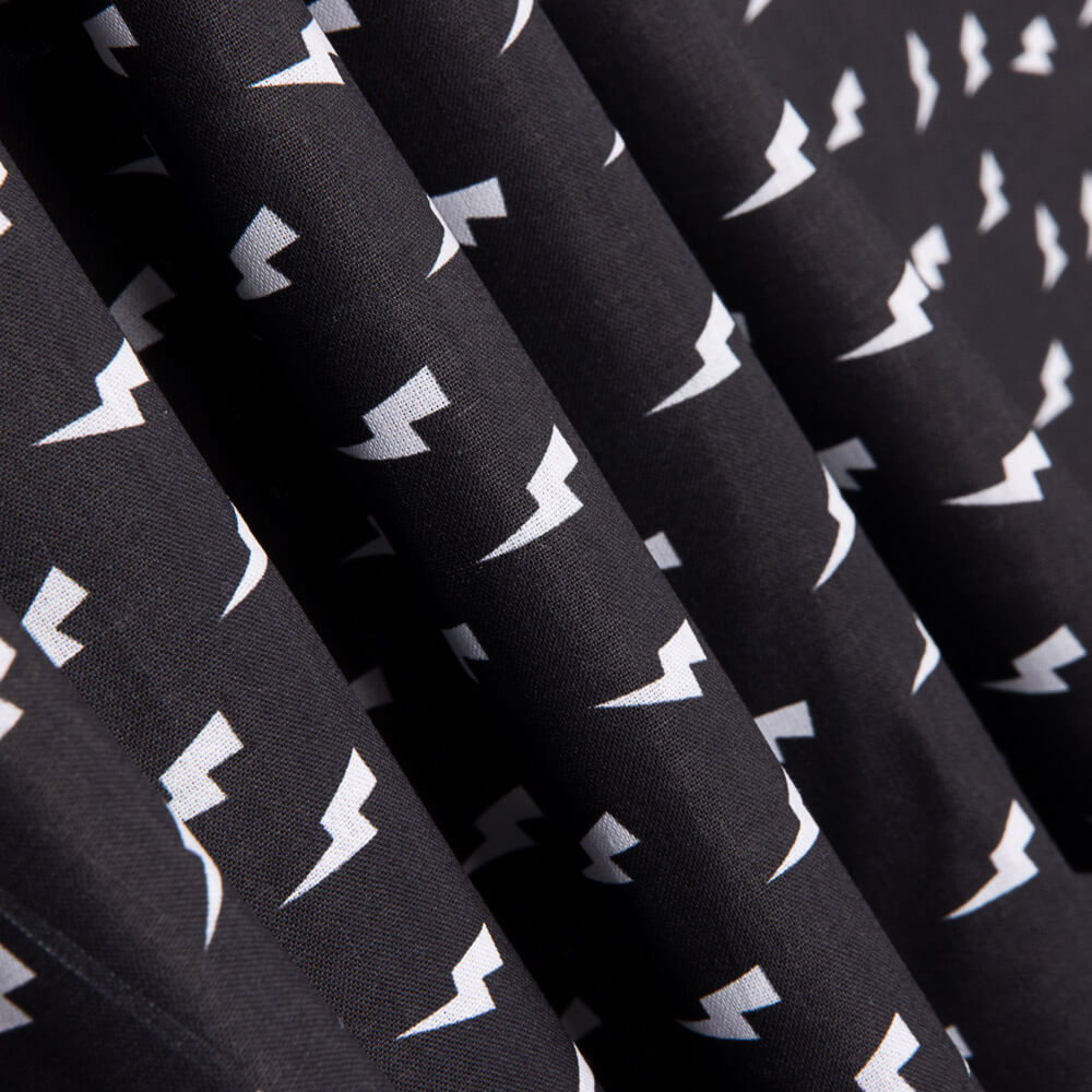 Popelín Algodón Rayo Negro - Ribes y Casals