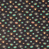 Popelín Oeko Tex Acanthe Negro - Ribes y Casals