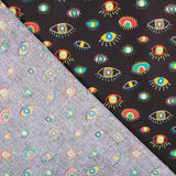 Popelín Oeko Tex Acanthe Negro - Ribes y Casals