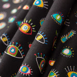 Popelín Oeko Tex Acanthe Negro - Ribes y Casals