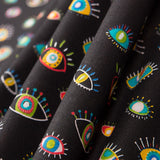 Popelín Oeko Tex Acanthe Negro - Ribes y Casals