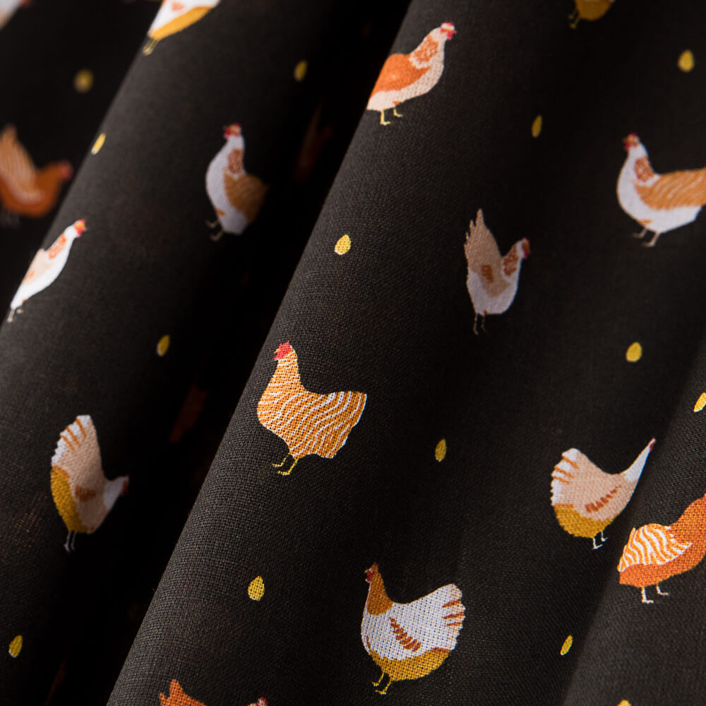 Popelín Oeko Tex Polly Negro - Ribes y Casals